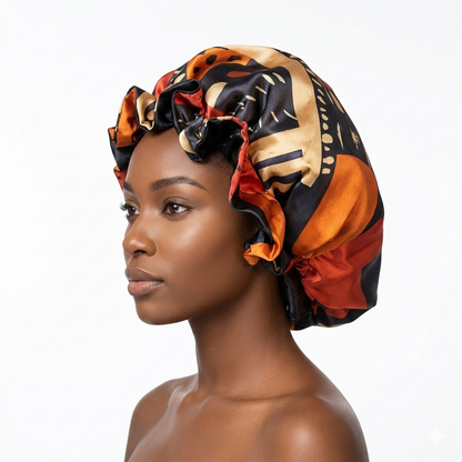 Luxury Silk & Satin Bonnet – Bold Prints & Ultimate Hair Protection