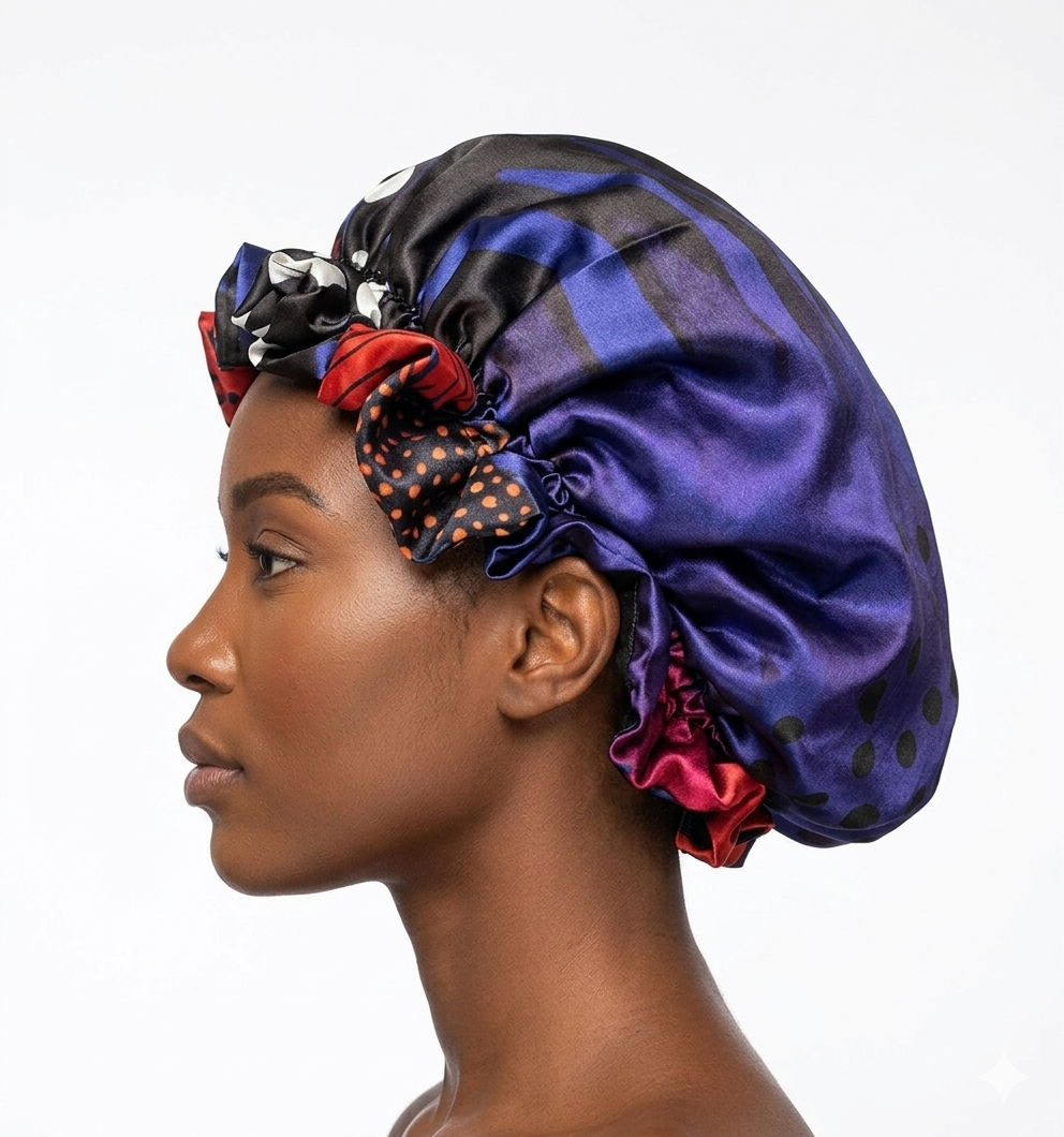 Luxury Silk & Satin Bonnet – Bold Prints & Ultimate Hair Protection