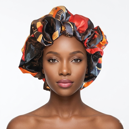 Luxury Silk & Satin Bonnet – Bold Prints & Ultimate Hair Protection
